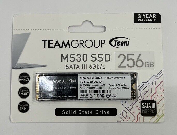 TeamGroup MS30 TM8PS756G0C101 256GB SATA III SSD 6GB/s