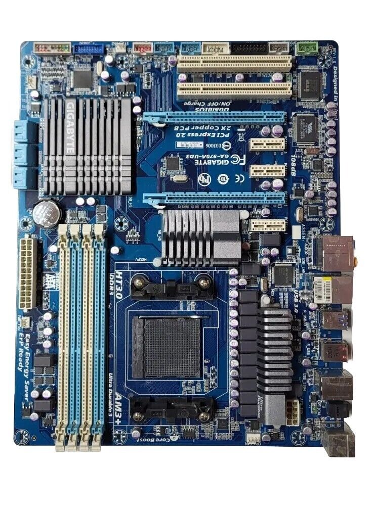 Gigabyte GA-970A-UD3 AMD 970 SATA 6Gb/s USB 3.0 AM3+ Socket ATX Motherboard & HS