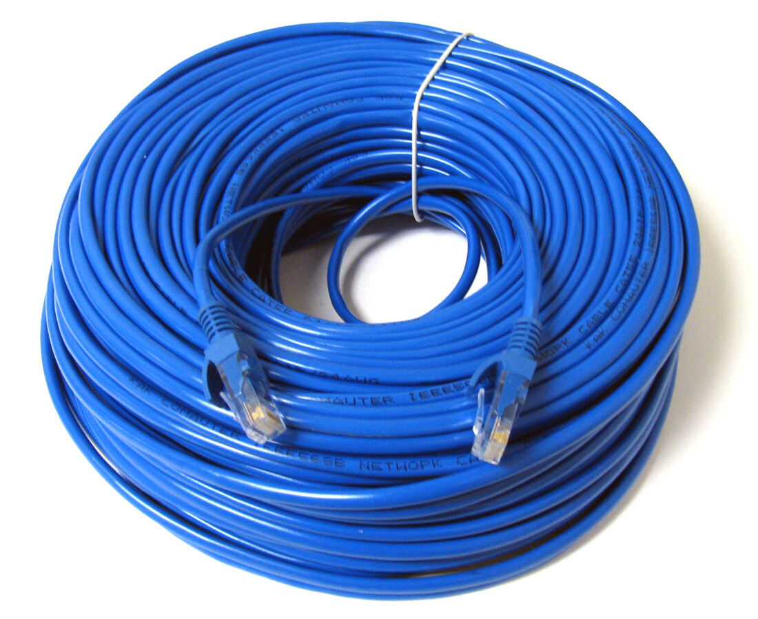 200FT 200 FT RJ45 CAT6 CAT 6 HIGH SPEED ETHERNET LAN NETWORK BLUE PATCH CABLE