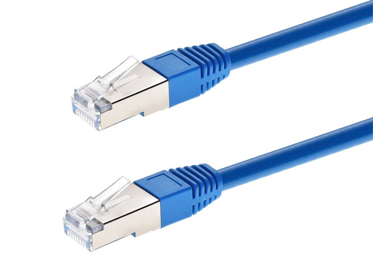 Monoprice Cat6A Ethernet Patch Cable - 100 ft - Blue | Zeroboot, RJ45, Stranded