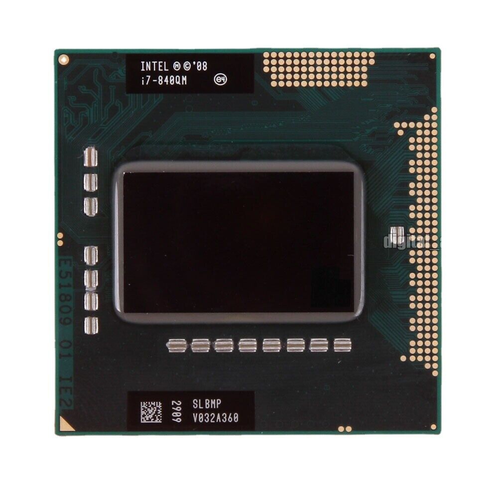 Intel Core i7 840QM CPU 1.86 GHz 8M Quad-Core SLBMP Socket G1 PGA998 Processor