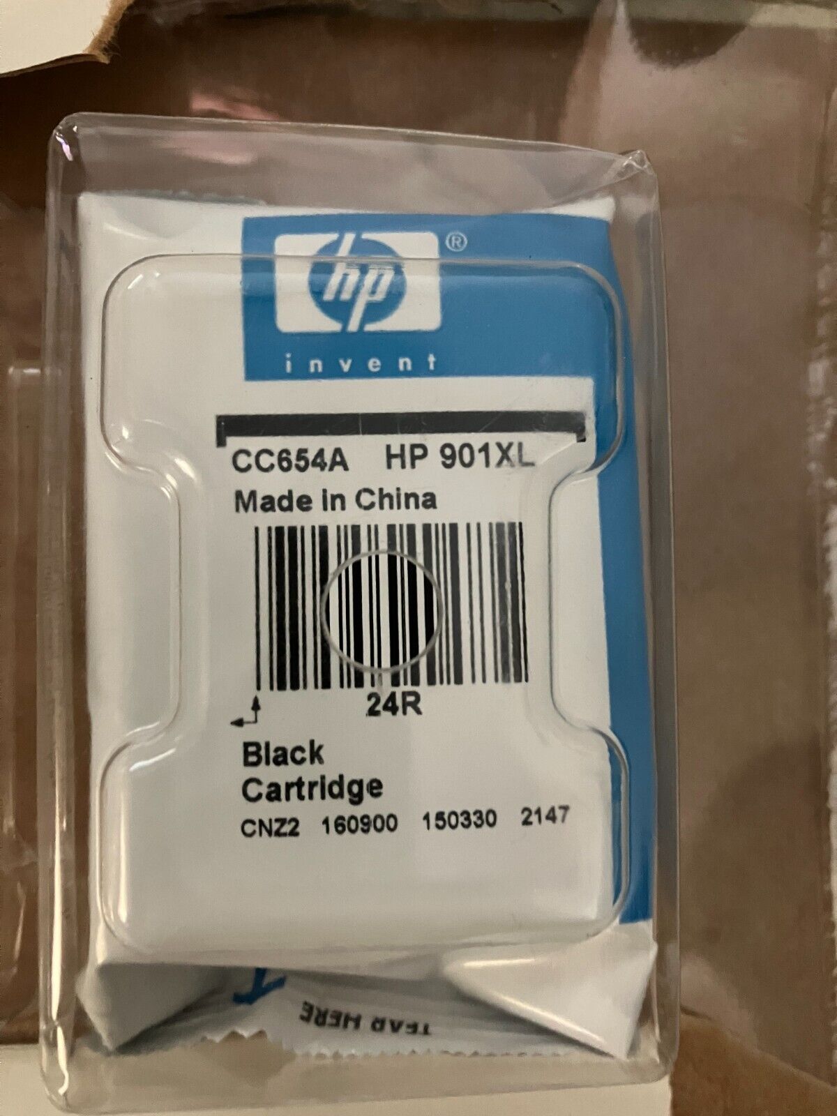 Genuine HP 901XL High Yield Black Ink Cartridge OEM 09/2020 New CC654AN ONE ONLY