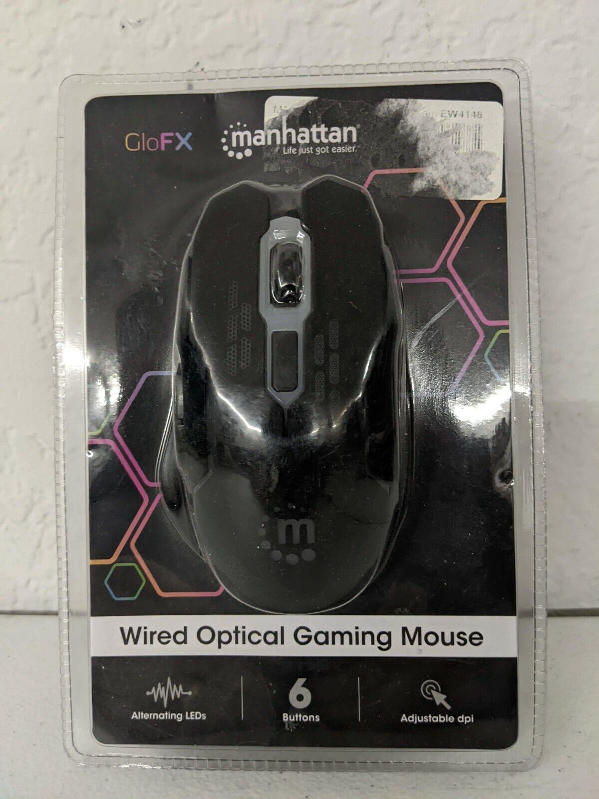 MANHATTAN GloFX LED Wired Optical Gaming Mouse (6 Buttons) - NEW