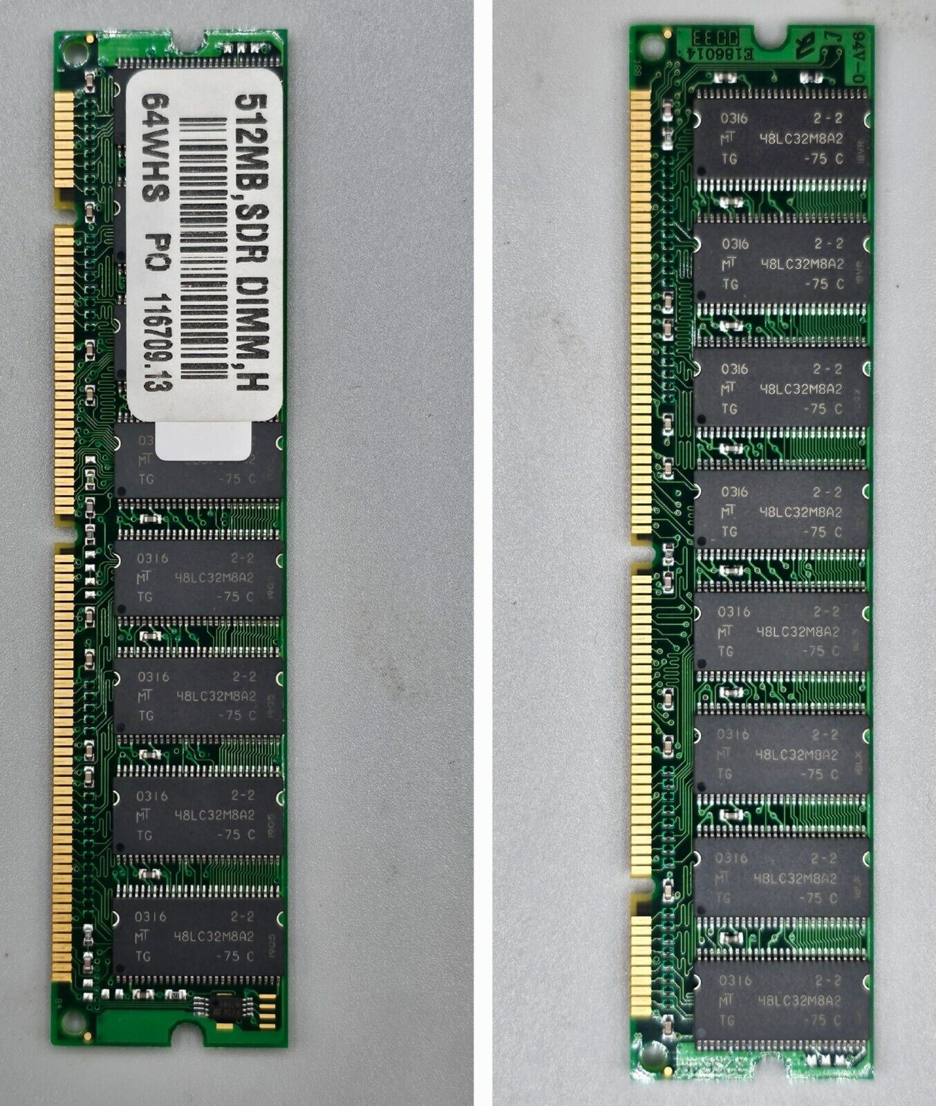 512MB, SDR DIMM, H Memory Ram PC Vintage Computer Components Parts 32S64A 64WHS
