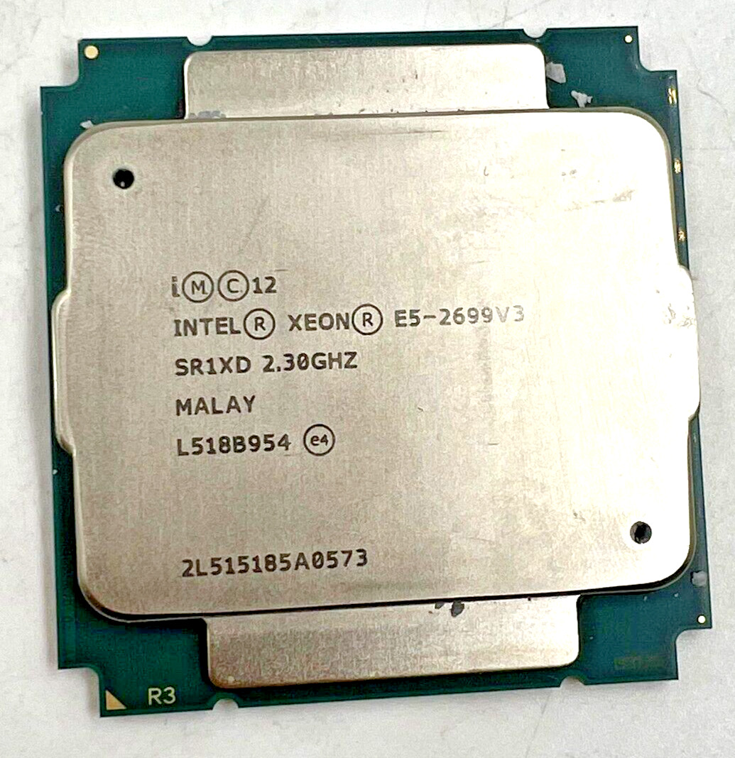 Intel XEON E5-2699V3 CPU PROCESSOR 18 CORE 2.30GHZ SR1XD L518B954 145W