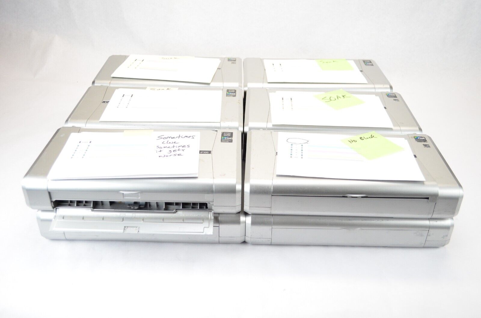 Lot of 12 Canon PIXMA iP100 Inkjet Mobile Photo Printer For Parts Various issues