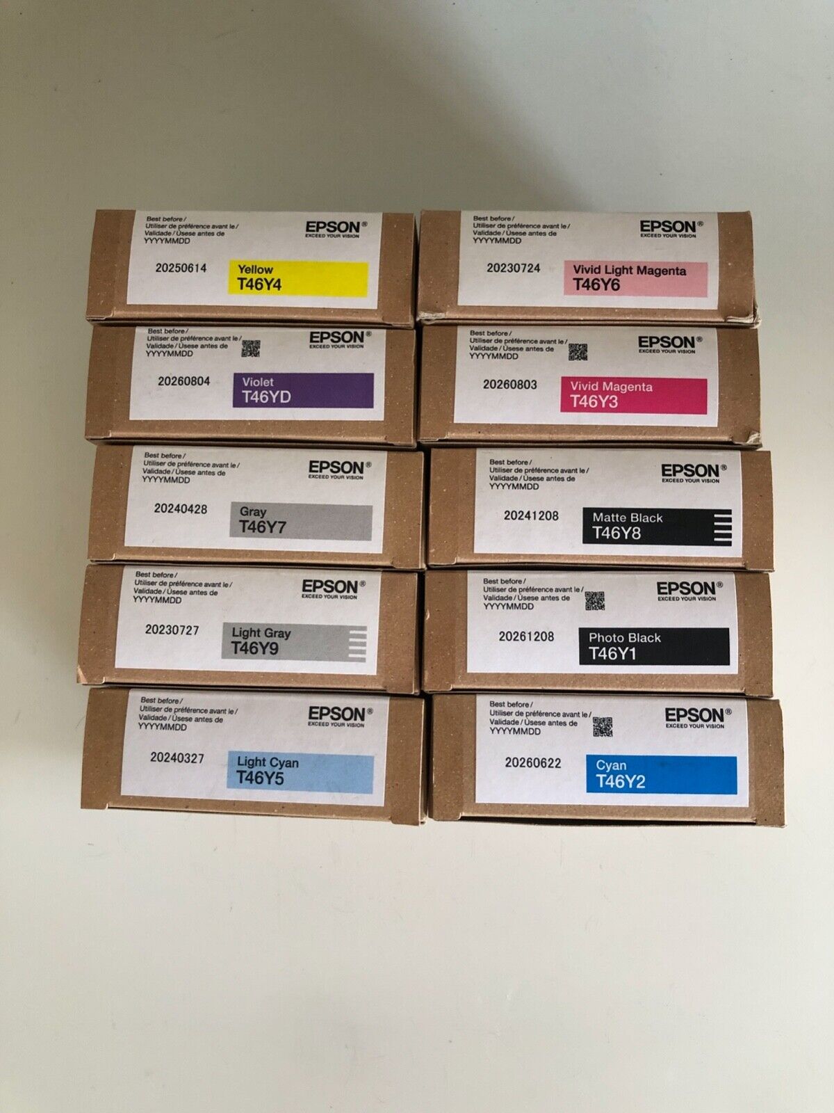 Set of 10 Empty Authentic Epson Ultrachrome Ink Cartridges for SC-P900 Printer