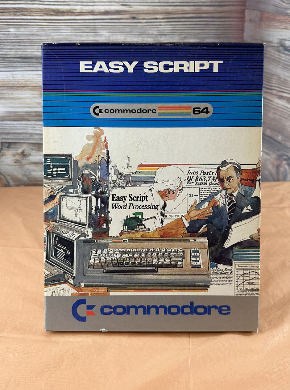 Vtg Easy Script Commodore 64 Advanced Word processor 1983 in Original Box Sealed