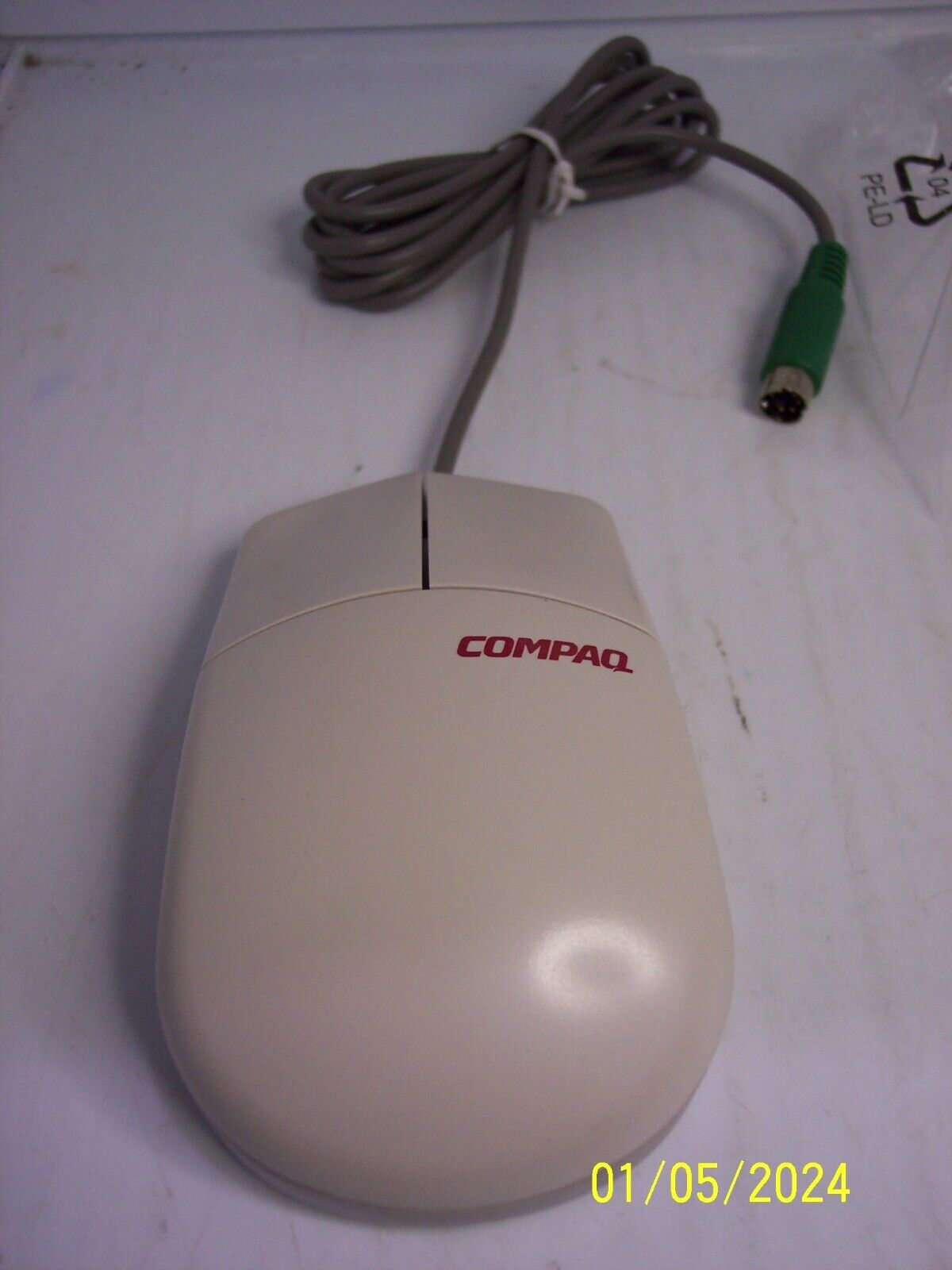 Vintage Compaq OEM MOUSE PS/2 MUS9J-N 149998-006  2 BUTTON Trackball IVORY NEW