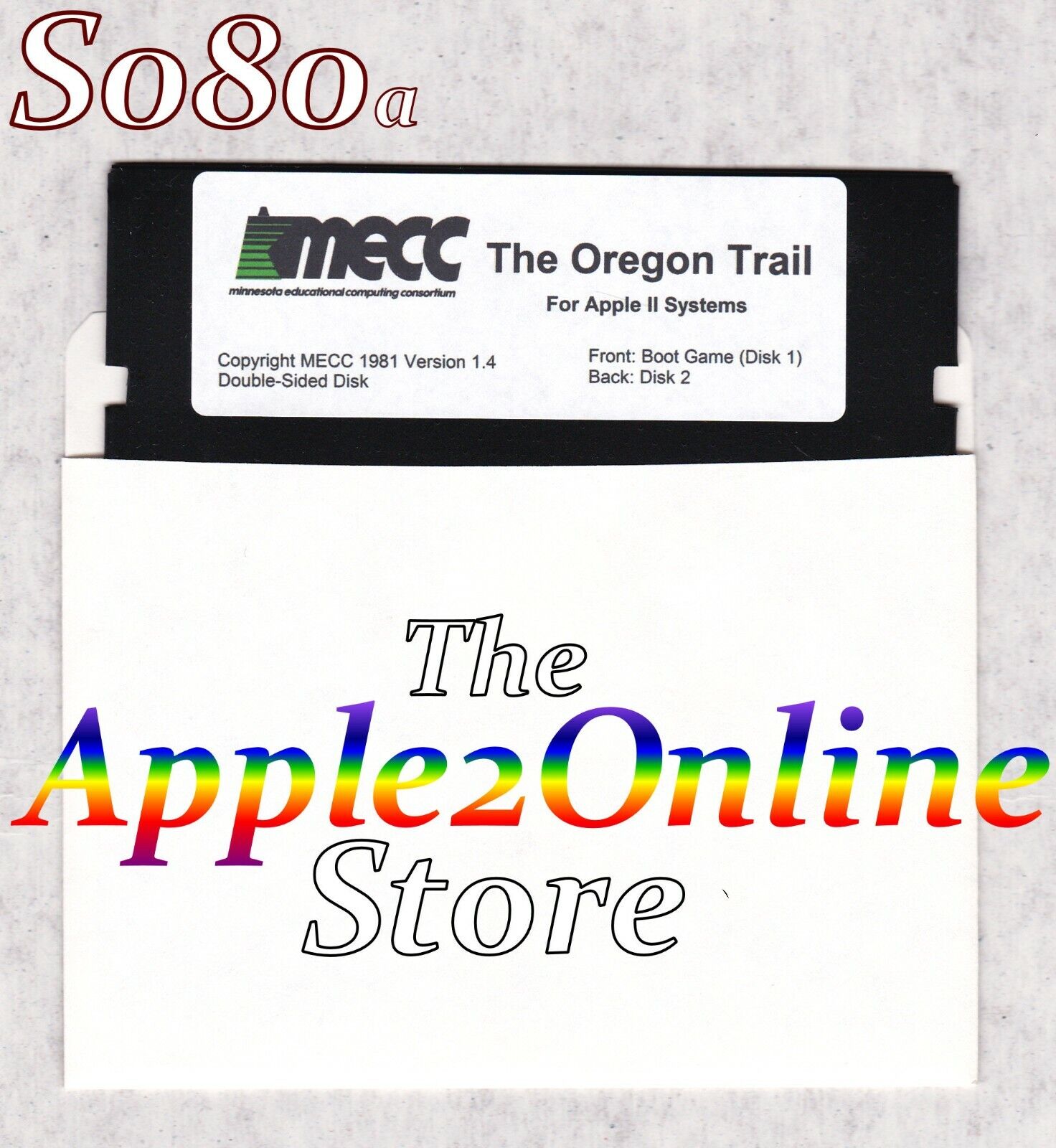 ✅ 🍎 MECC The Oregon Trail for Apple II+ IIe IIc IIGS - NEW Disk v1.4