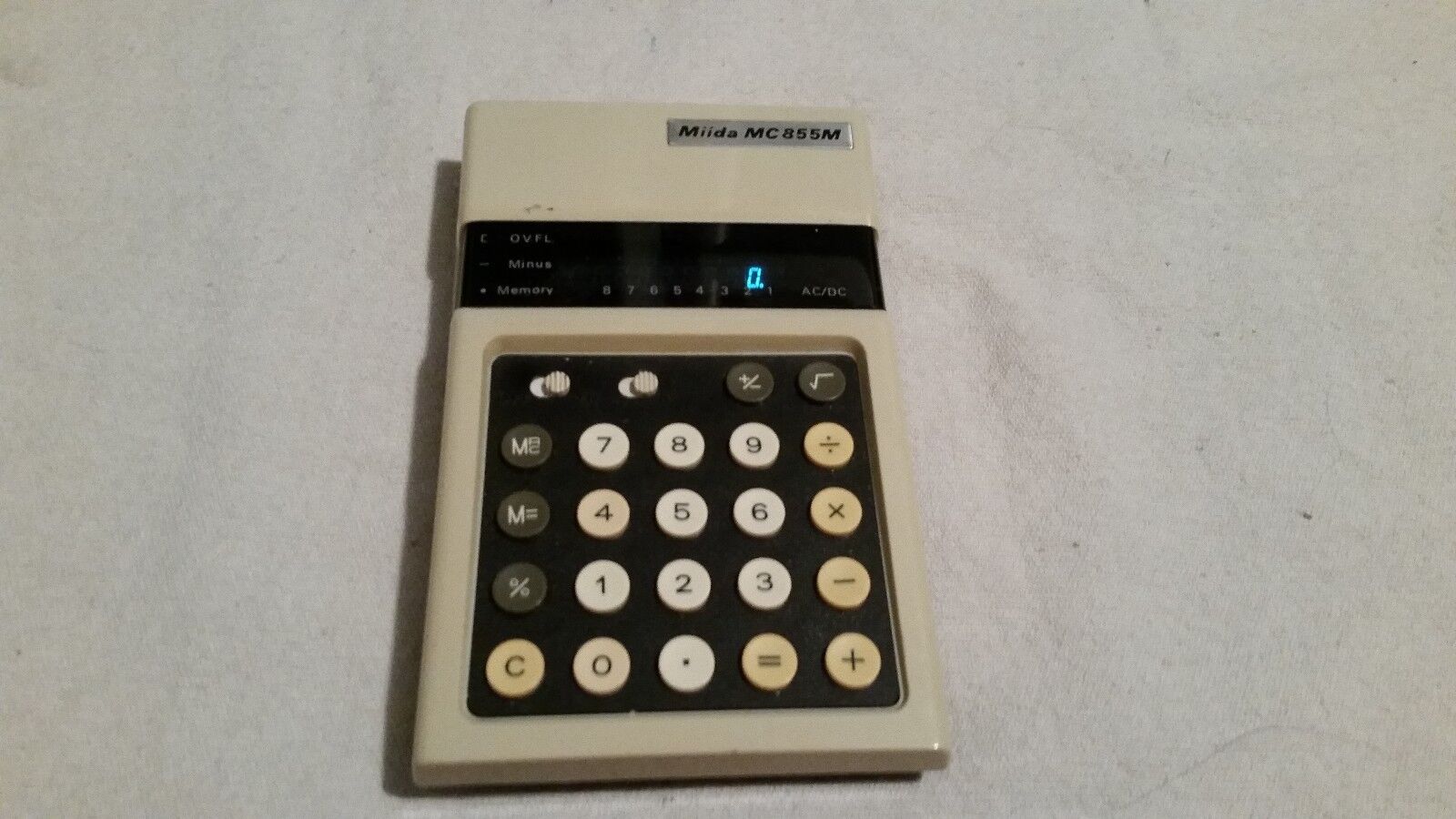 Miida MC855M Vintage calculator TESTED AS IS **rare**