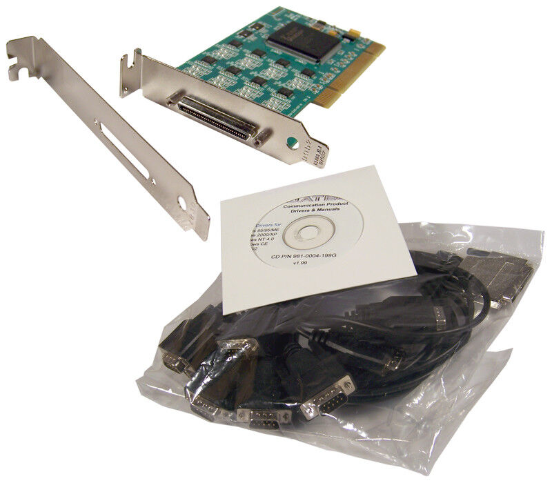 HP Quatech 8port Serial PCI Card w Cable NEW 683972-001 830-3105-00F-G / 7830-07