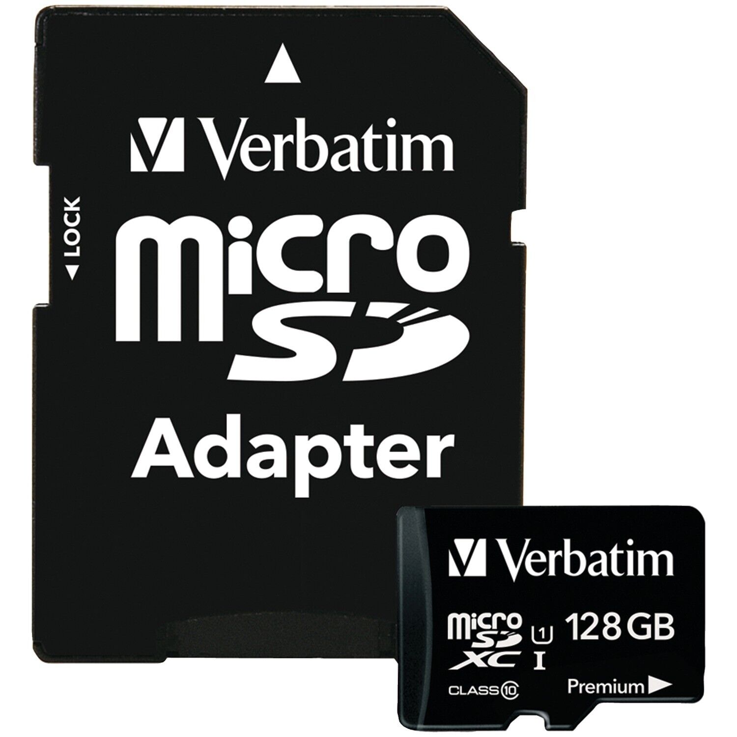 Verbatim 44085 128GB Premium microSDXC Card with Adapter (Black)