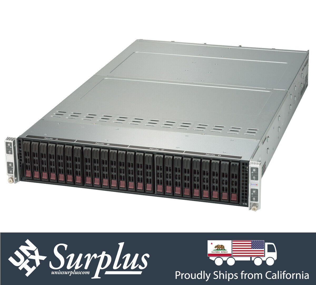 Supermicro 2U 4 Node RAID Server X9DRT-HF+ Ea Node: 2x E5-2667 V2 64GB RAM 2208