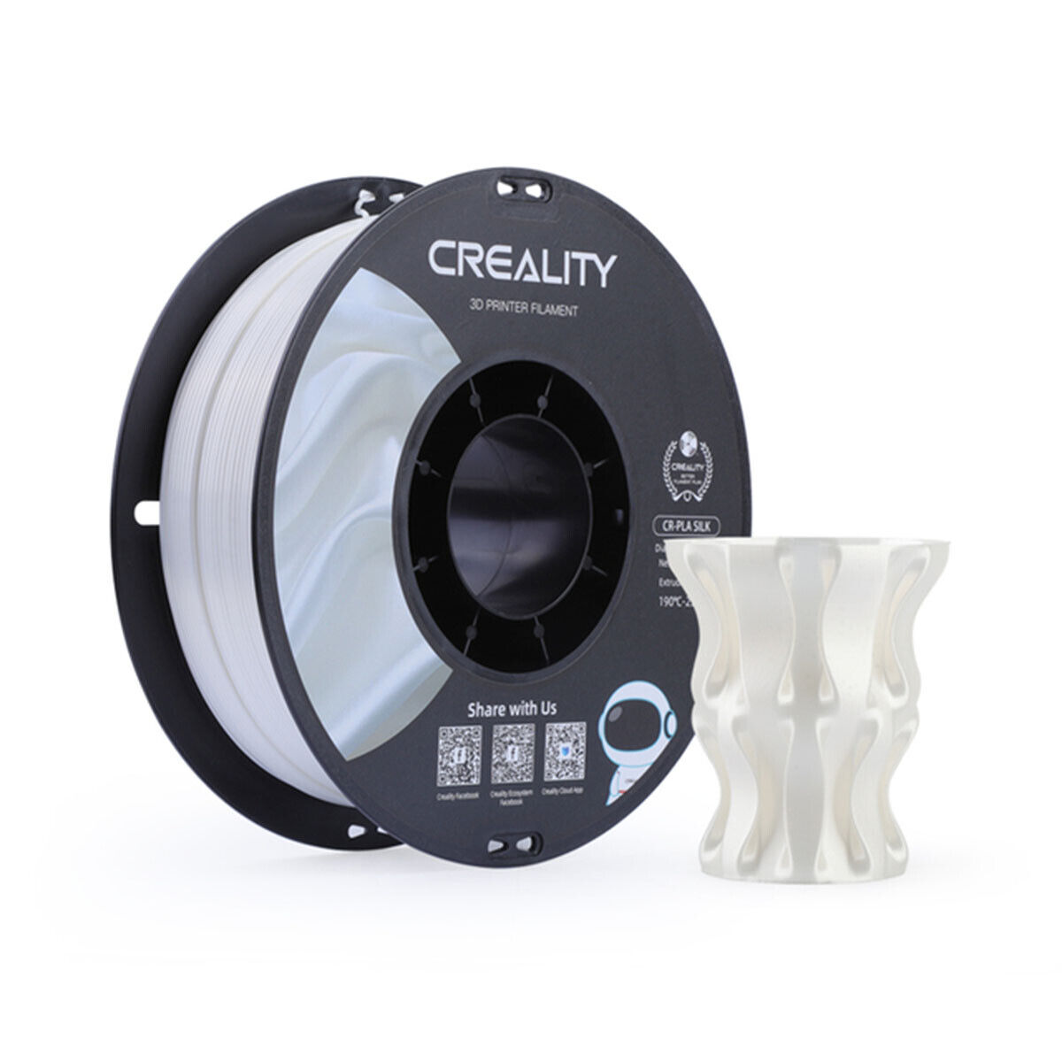 5PCS Creality Silk Filament PLA 1.75mm 3D Printer Filament, 1kg / Spool (2.2lbs)