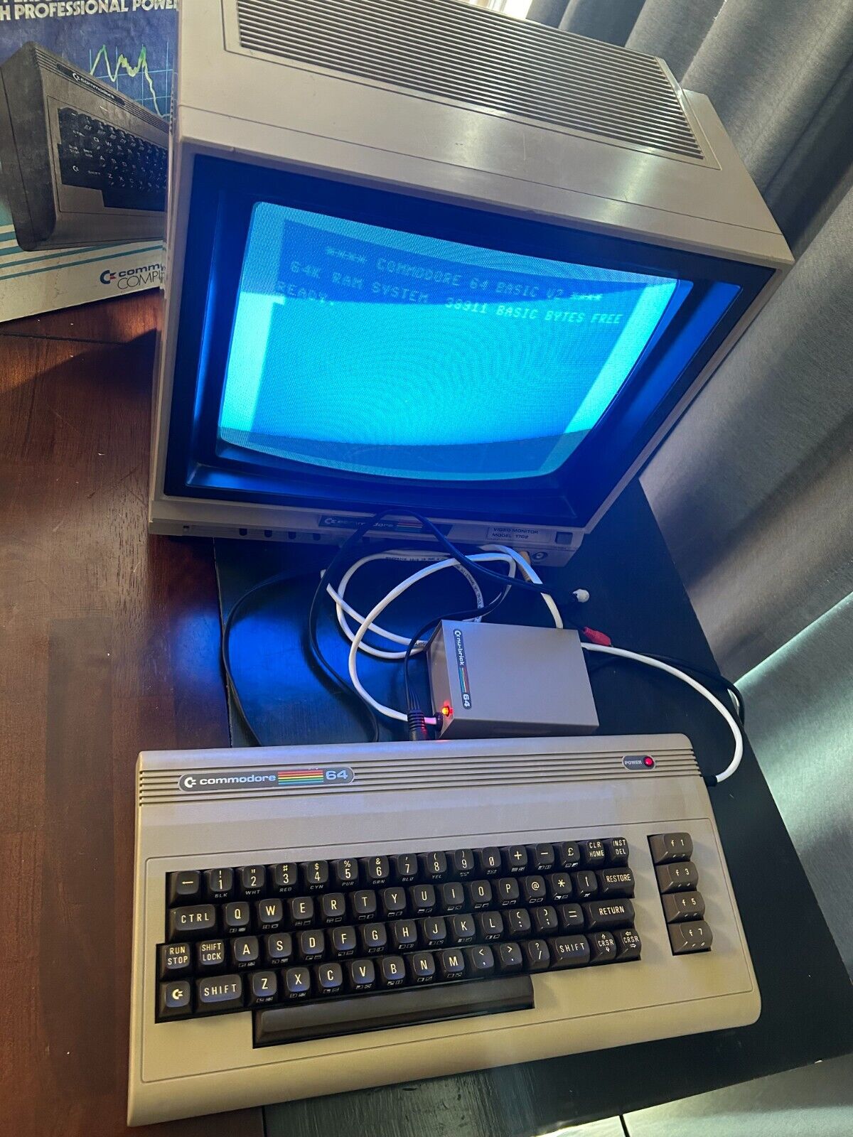 Commodore 64 in Box  Working with nu Brick power supply