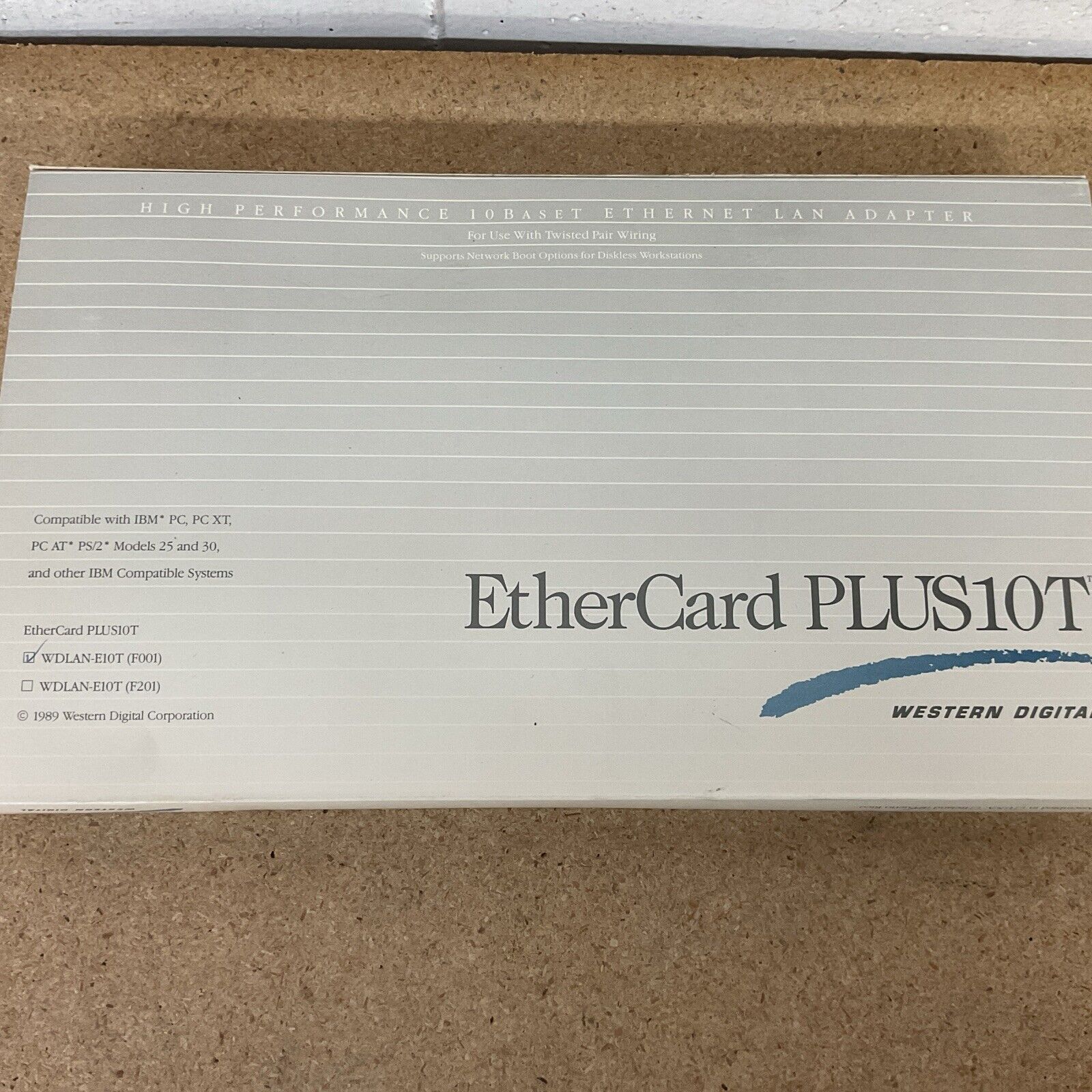 Western Digital EtherCard Plus 10T Plus10T WDLAN-E10T New Open Box Vintage