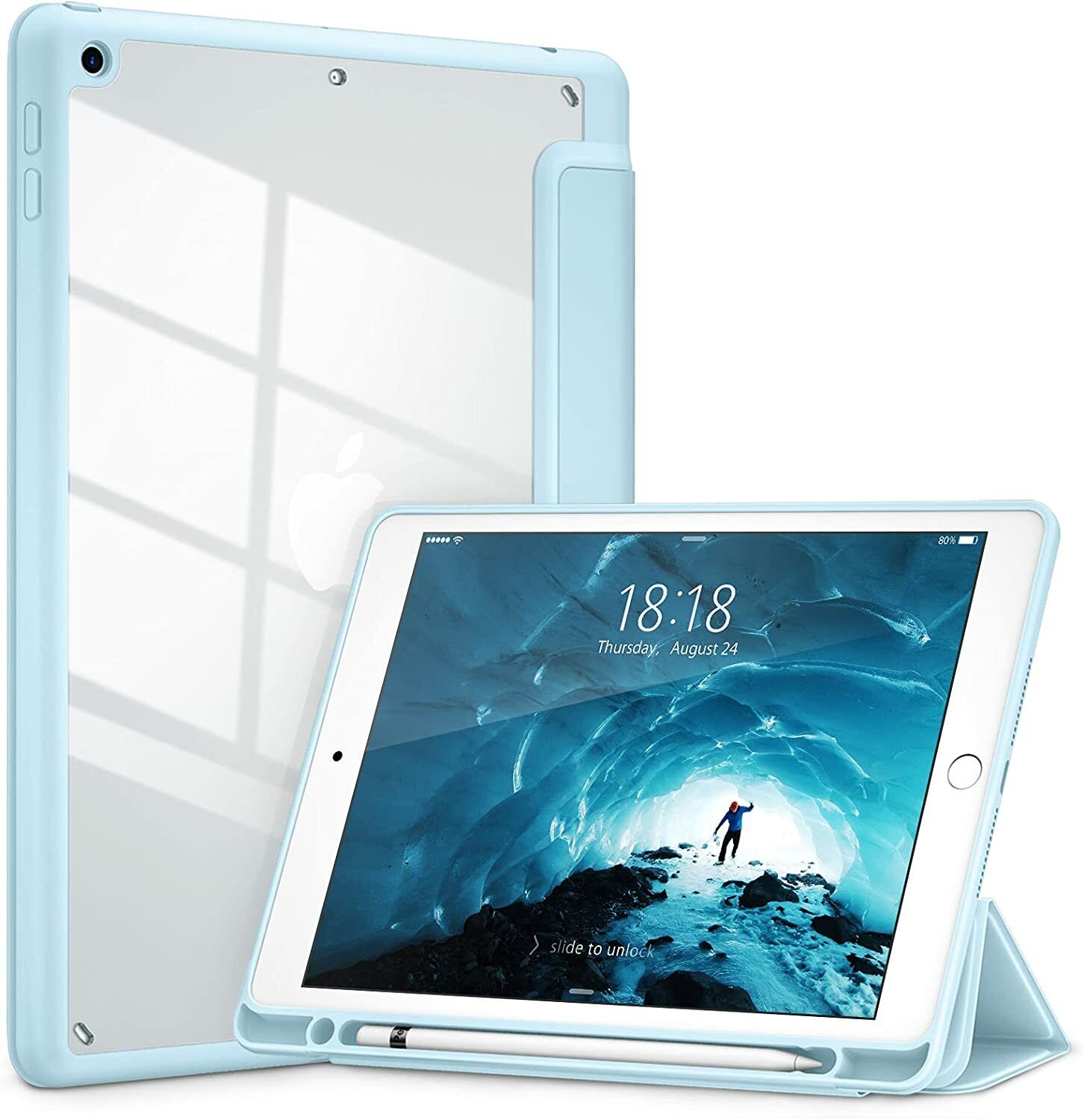 For iPad 9th/8th/7th Gen 10.2'' Case Smart Trifold Stand Cover w/Pencil Holder