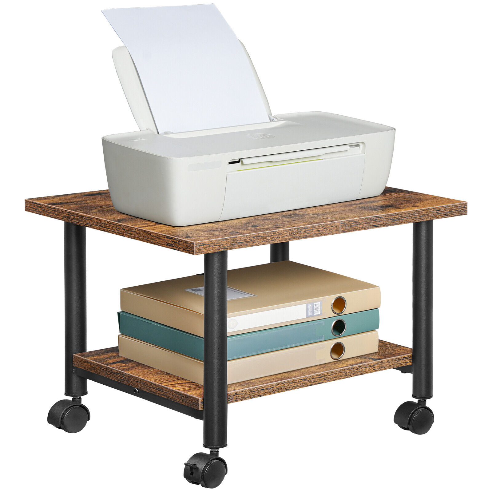 Mobile Printer Stand Table Scaner Rolling Cart Storage Organizer Rack Office