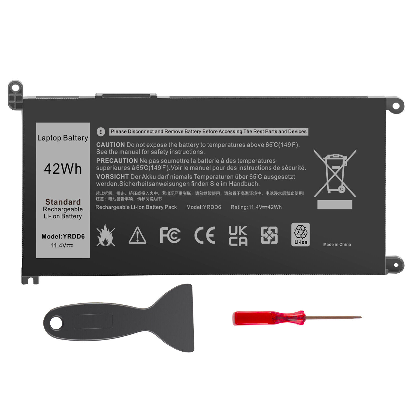 YRDD6 Battery For Dell Inspiron 3582 3593 3793 5493 5585 5593 5480 5590 /Charger