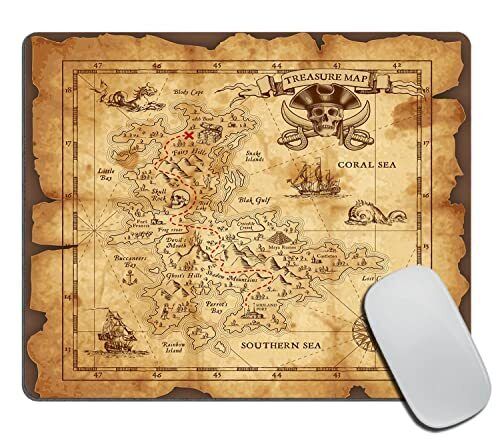 Office Mouse Pad CustomSuper Detailed Pirate Treasure Map Personality Desings...