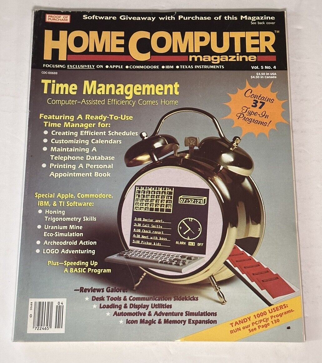VTG Home Computer Magazine Vol. 5 Number 4 Apple Commodore IBM TI BASIC Tandy