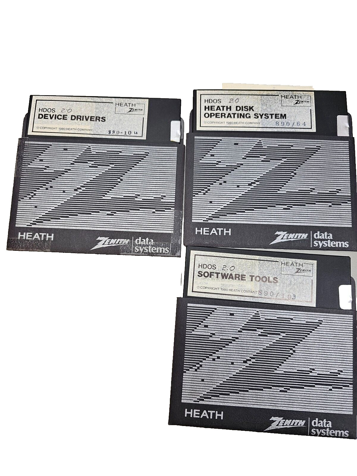 Vintage Zenith Heath Heathkit HDOS 2.0 Operating System on 3x 5.25