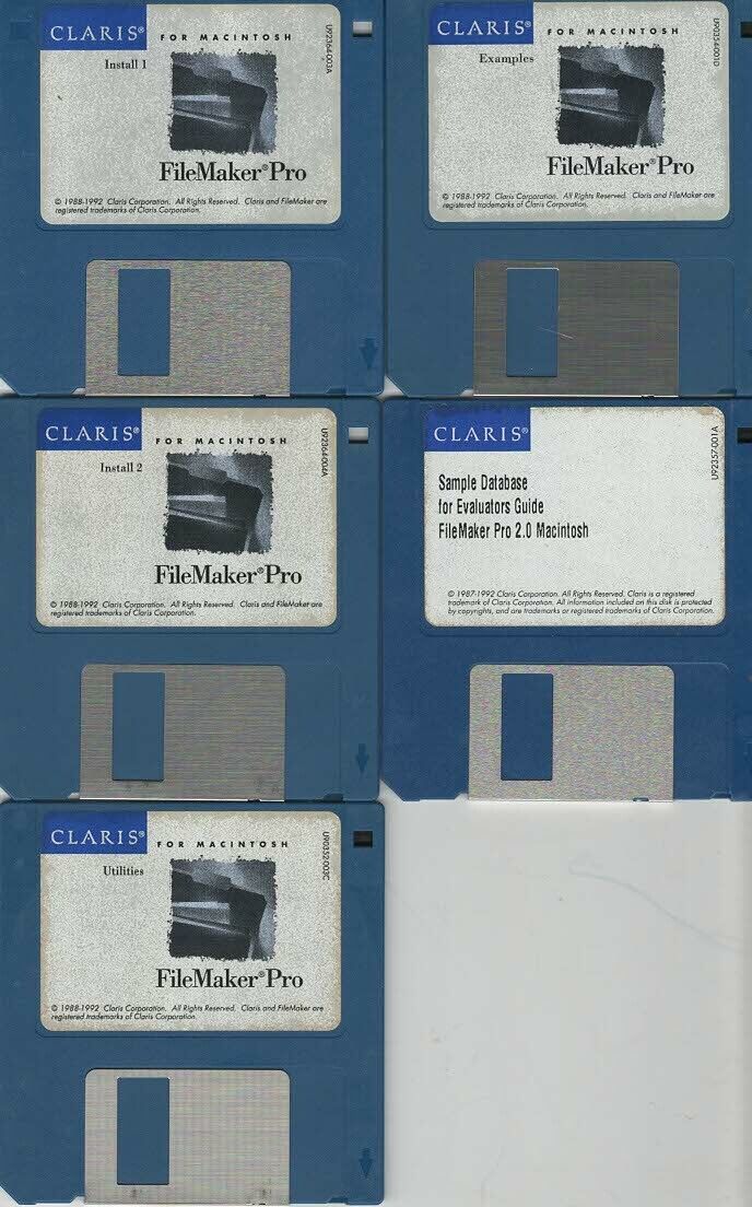 ITHistory (1992) APPLE Software  FILEMAKER PRO (Claris) 5 x 3.5