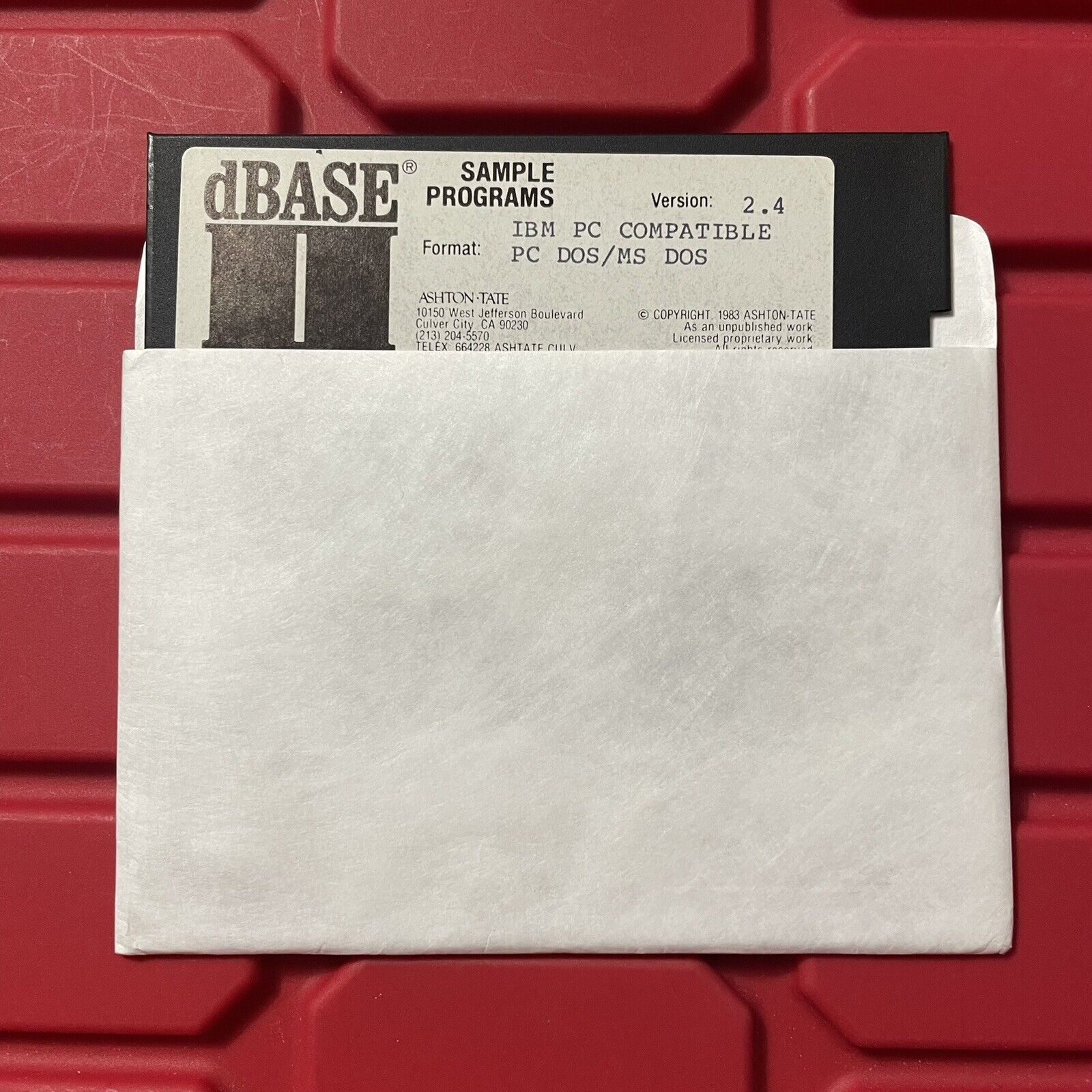 dBASE II Sample Programs IBM Compatable SD 8” Floppy Untested Vintage 1981