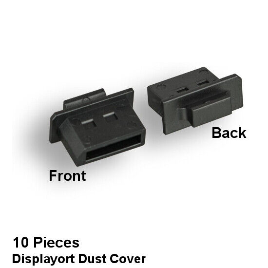 Kentek 10 Pcs DisplayPort Anti-Dust Port Cover Plug Cap for DP socket w/ Handle