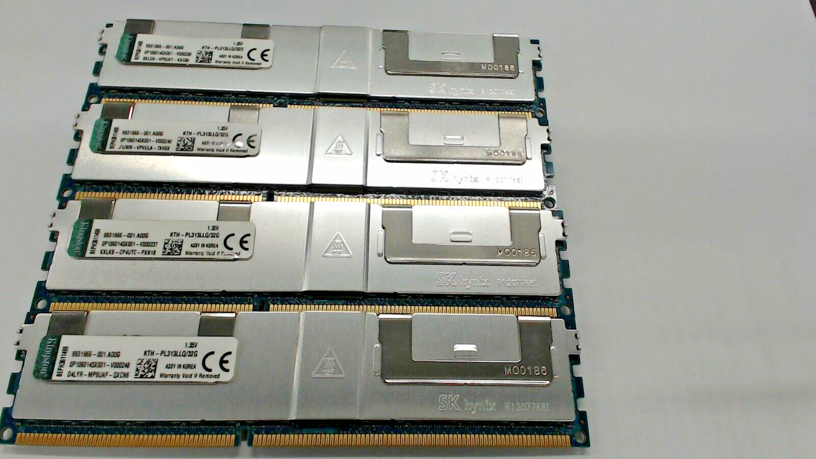 Used Kingston (128gb 32gbx4) KTH-PL313LLQ/32g DDR3 DDR3-1333 Server Memory 1.35v