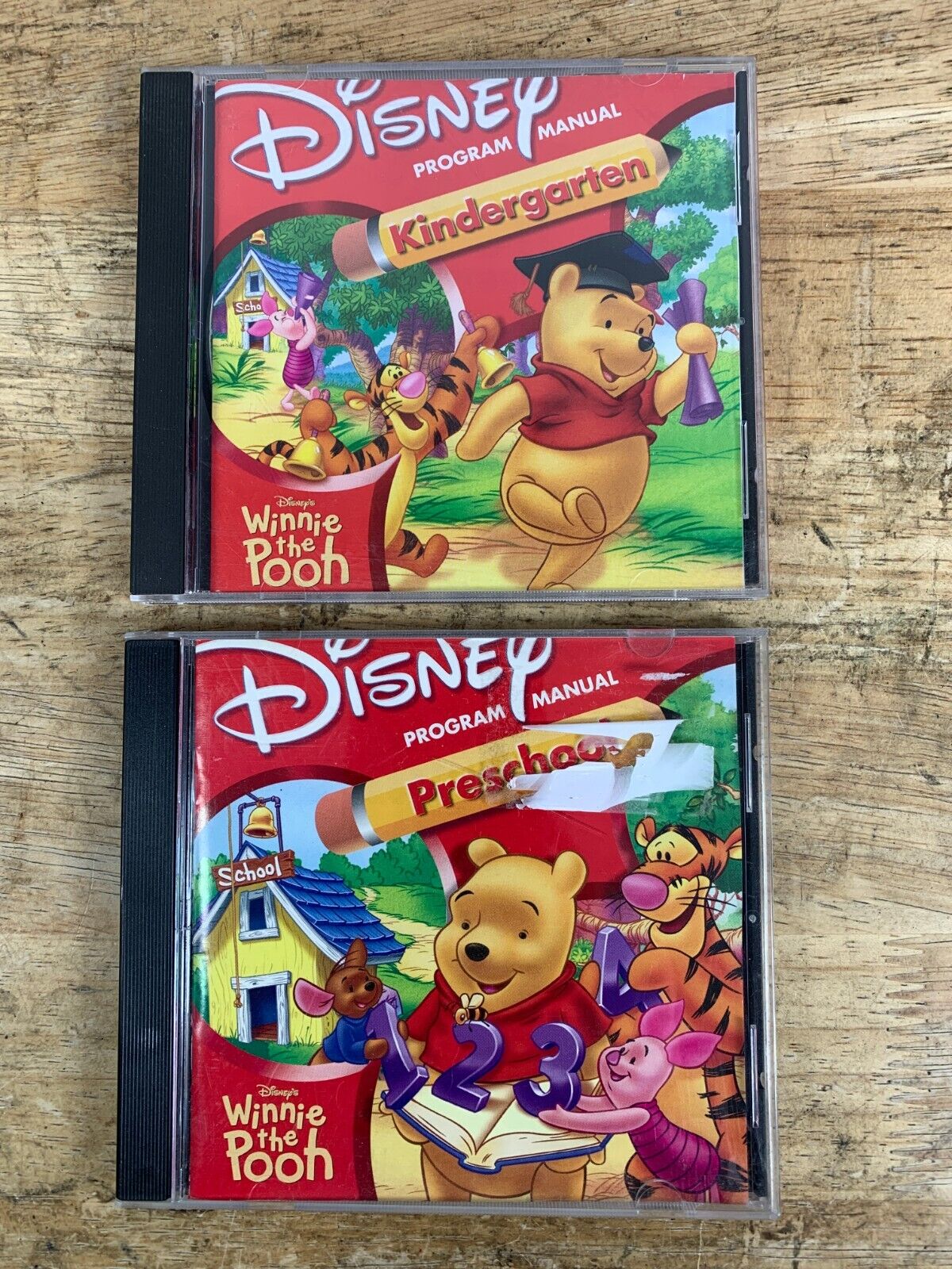 Disney Winnie The Pooh Preschool Kindergarten PC/Mac Interactive CD-ROM Lot of 2