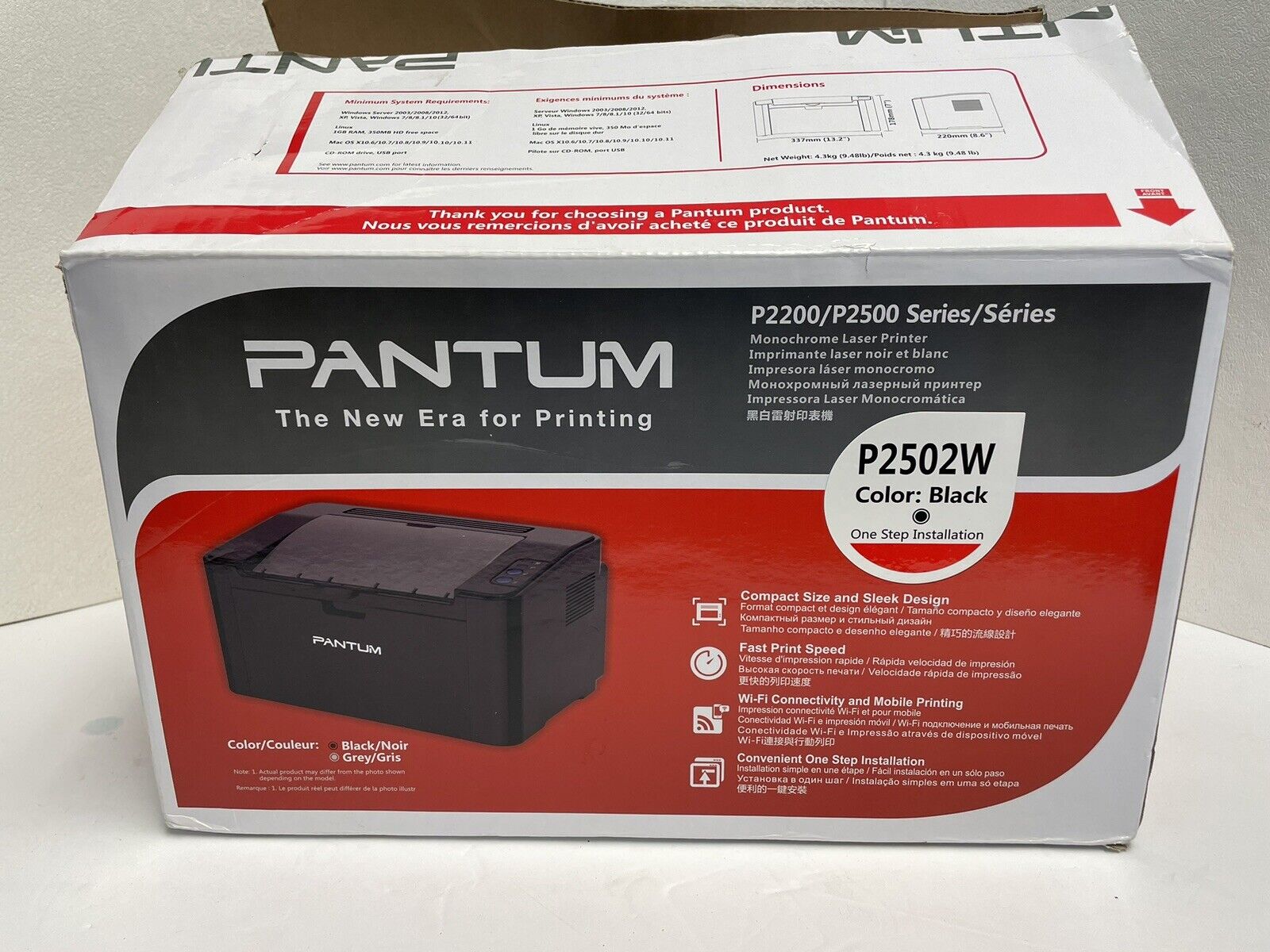 Pantum P2502W Compact Monochrome Wireless Laser Printer Support Windows and Mac