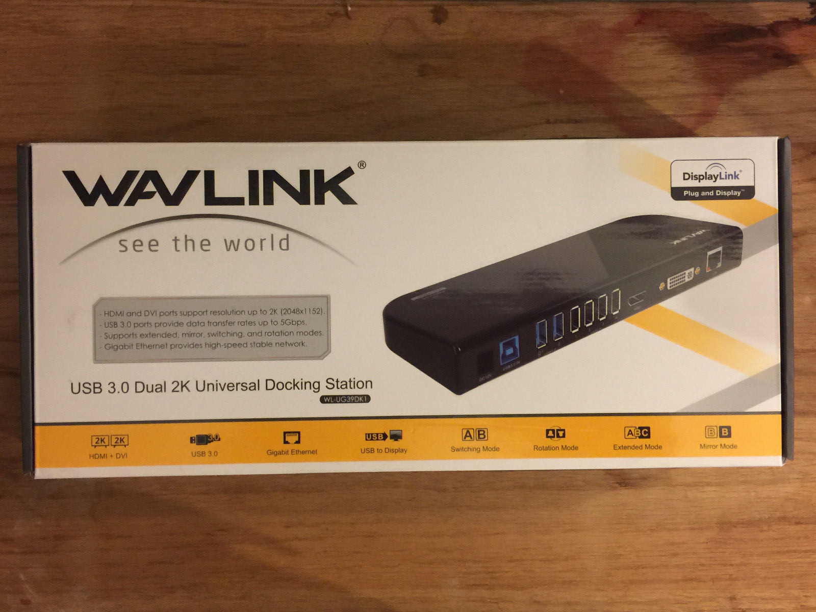 Wavlink Usb 3.0 Dual 2K Universal Docking Station Portable WL-UG39DK1