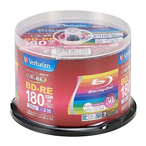 Verbatim Blu-ray Disc 25GB 2X BD-RE Rewritable 50 Disc from Japan