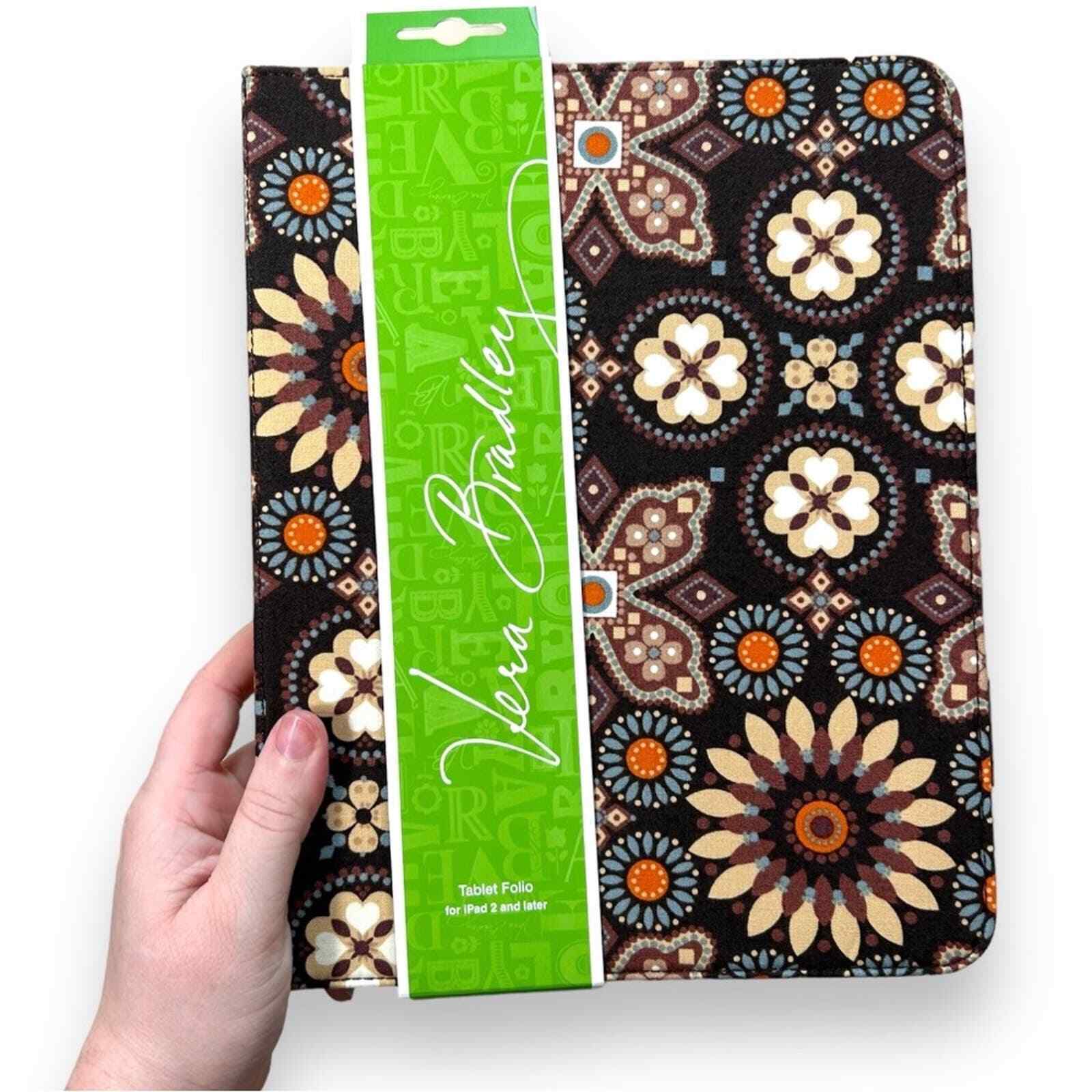 NWT Vera Bradley Canyon Print Brown Quilted iPad Tablet Case for IPad 2 or Later