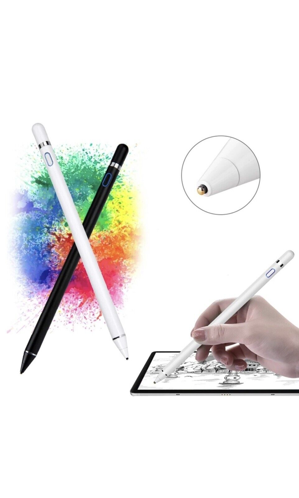 STYLUS PEN FOR TOUCH SCREENS DIGITAL ACTIVE PENCIL FINE POINT FOR IPHONE IPAD