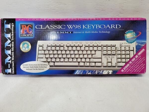 Vintage Brand NEW i-MMT Classic W98 keyboard w/ extra large keys & adj. angle