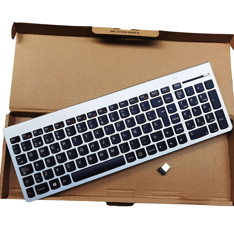 Spain layout silver wireless keyboard for lenovo SK-8861