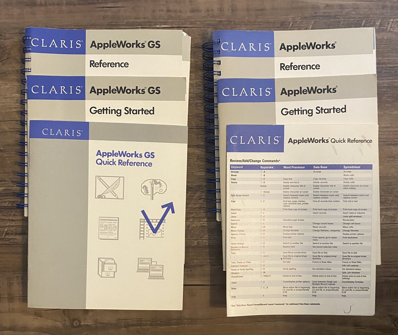 Claris AppleWorks & GS Reference Getting Started Quick Manual Instructions Apple
