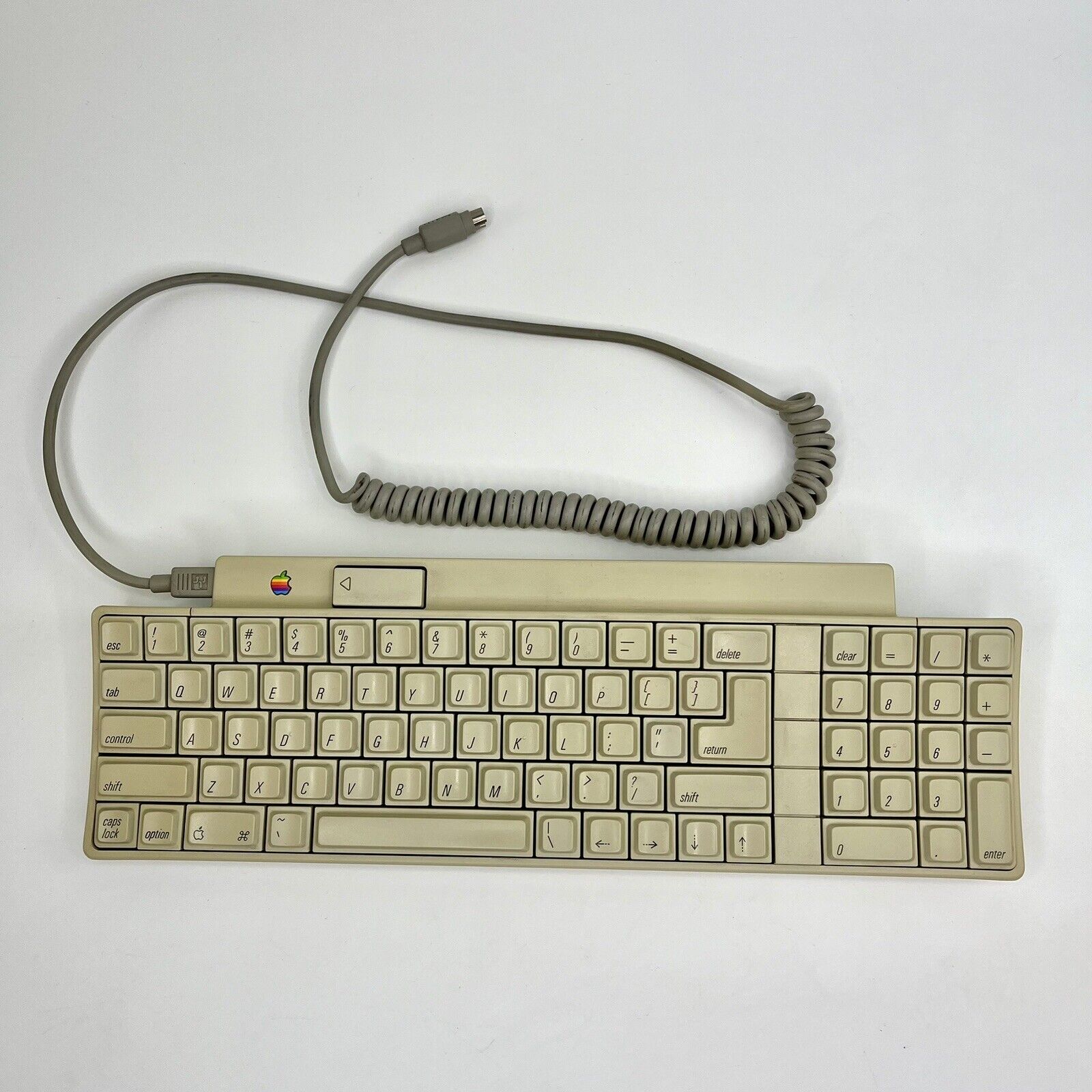 Vtg Apple Desktop Bus Keyboard w/ Cable for Apple IIgs A9M0330 - Tested - READ