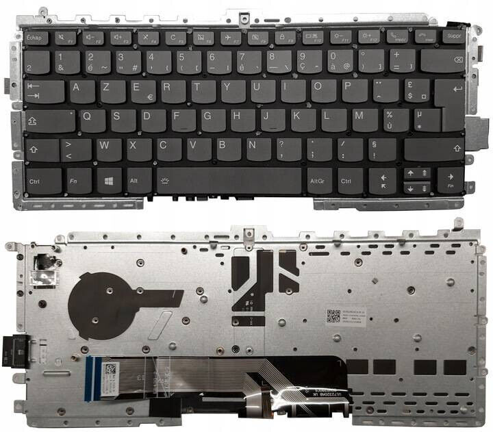Original French Keyboard Lenovo ThinkBook 14-IML 14-IIL AZERTY Gray BACKLIT LED