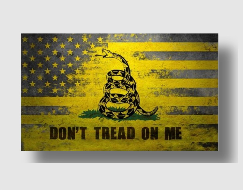 Dont Tread on Me American Flag Gadsden Sticker Decal (Select your Size)