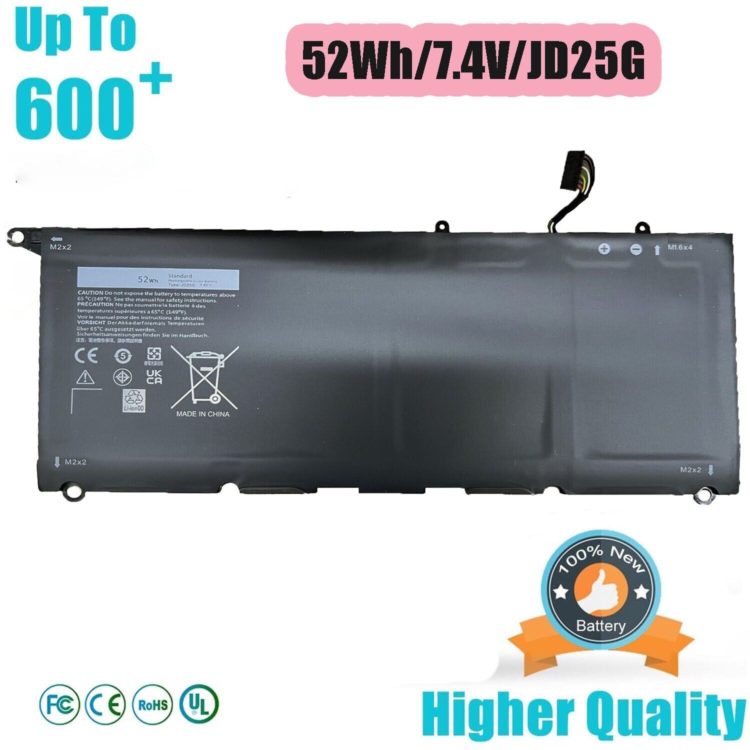 For Dell XPS 13 9350 9343 JD25G 90V7W Battery for Dell XPS13 XPS 13 9343 9350