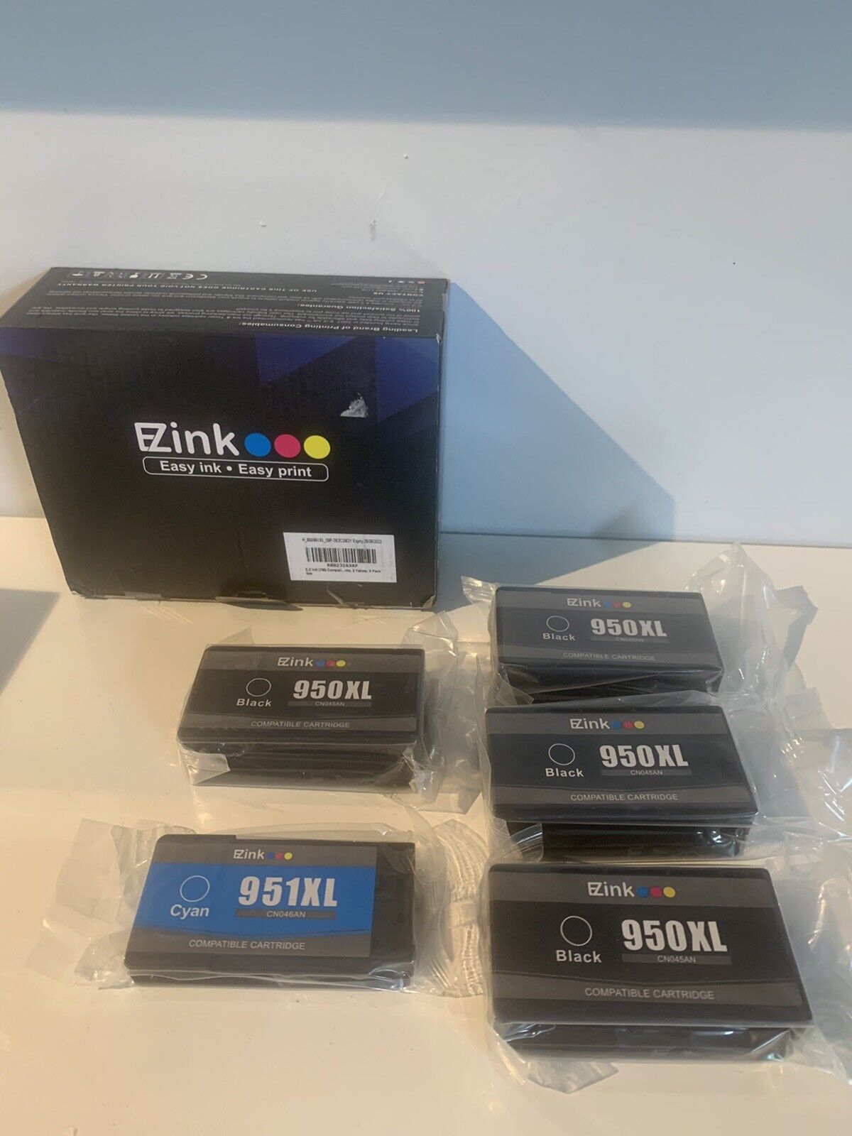 EZ Ink Cartridge Replacement for HP 950XL 951XL (5) Total Cartridges