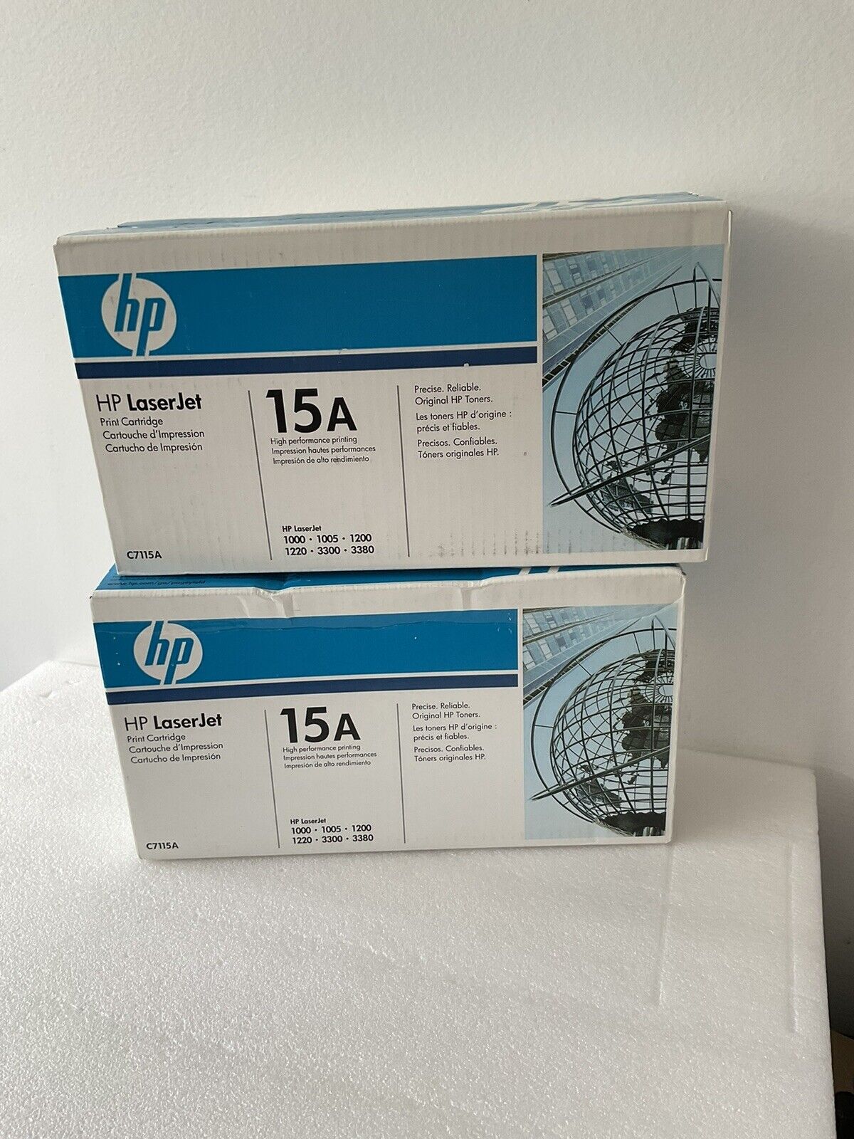 LOT2) Genuine HP 15A (C7115A) Black Toner Cartridge HP LaserJet 1000 1200 3300