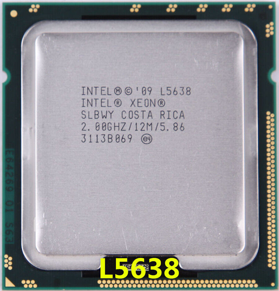 Intel Xeon L5638 CPU SLBWY 2.0 GHz 12MB 6-Core LGA1366 Processor