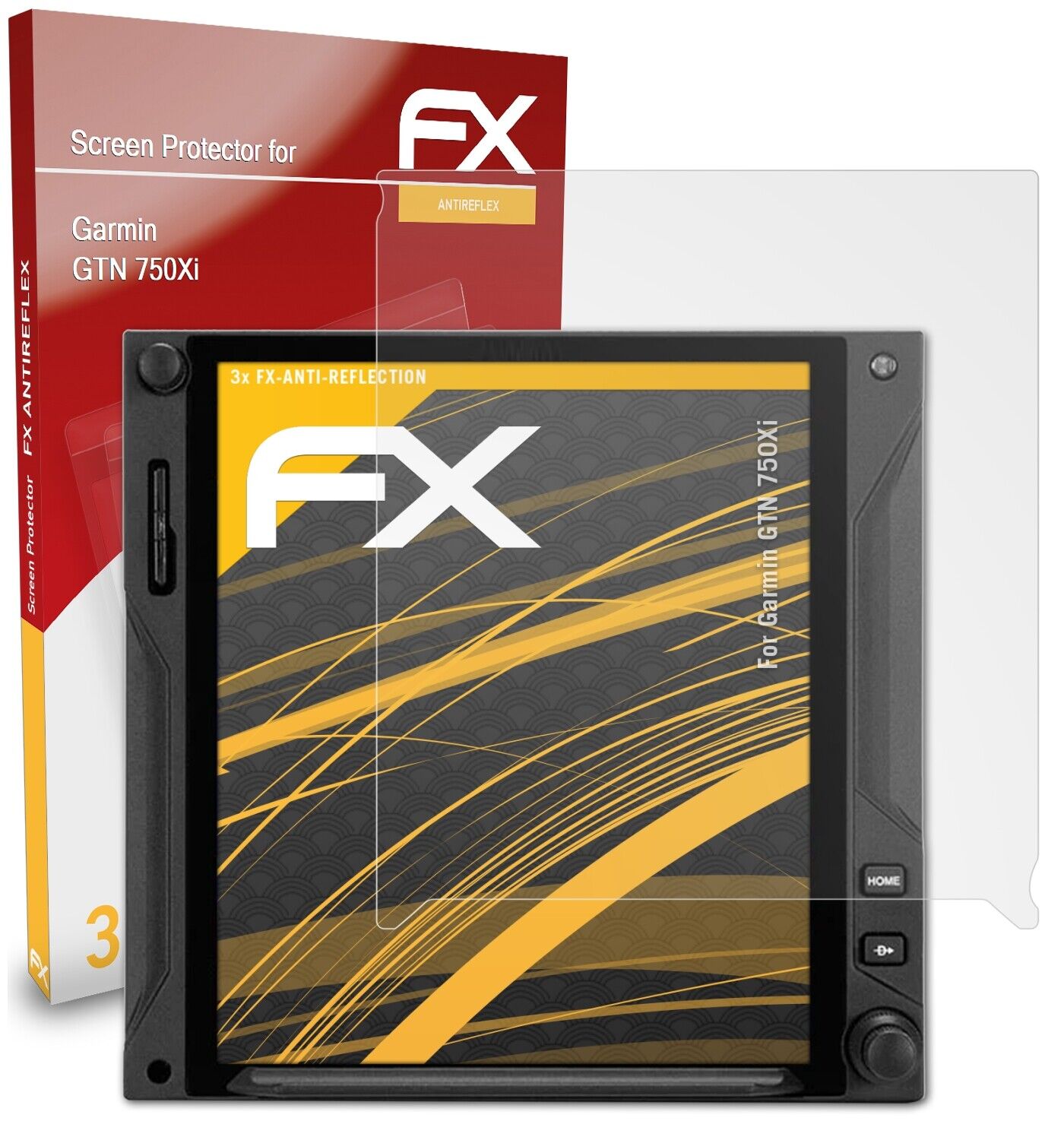 atFoliX 3x Screen Protection Film for Garmin GTN 750Xi matt&shockproof