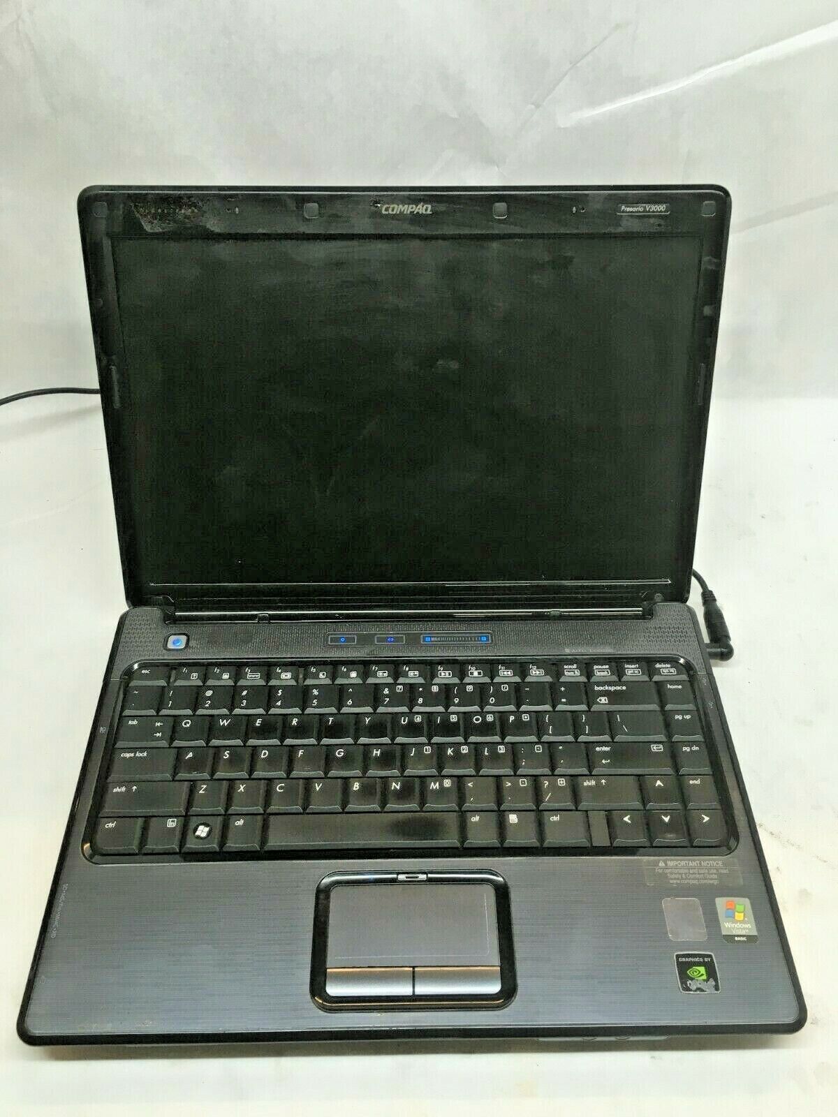 Compaq Presario V3000 V3206au Laptop For Parts/Repair Doesnt Boot NO HDD/RAM JR
