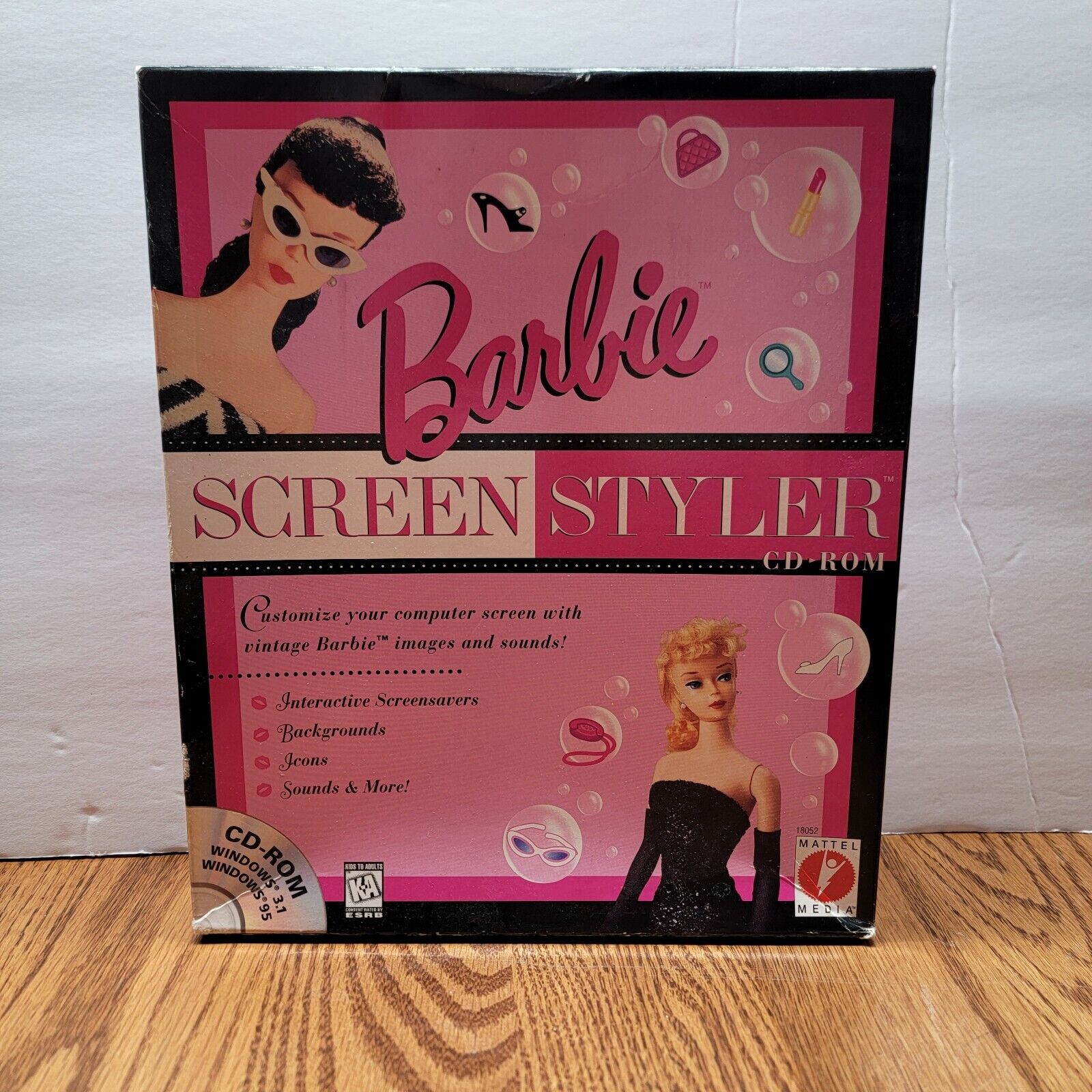 Vintage 1994 1996 Barbie Screen Styler CD ROM Windows 3.1 Windows 95